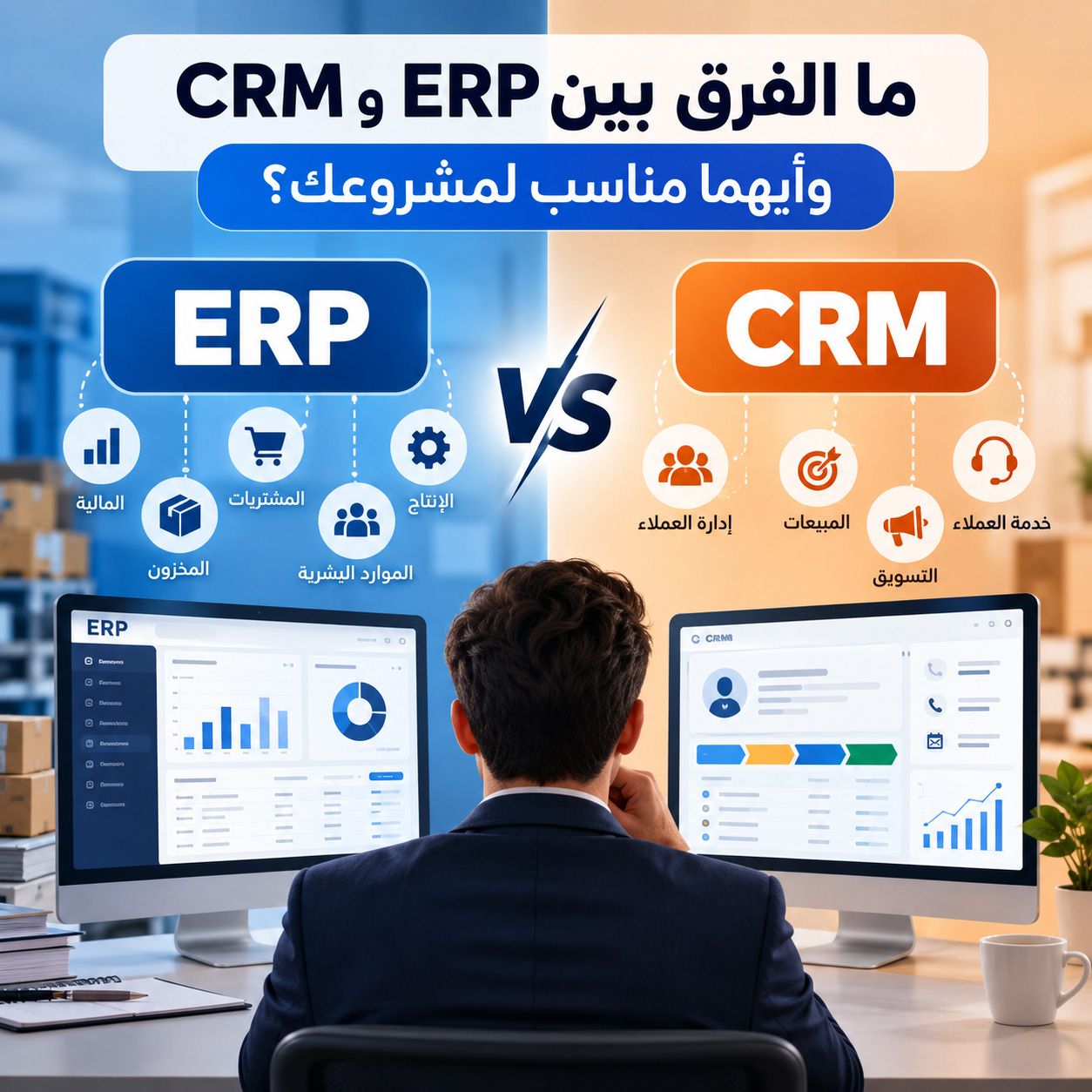 أنظمة إدارة الأعمال ERP وCRM